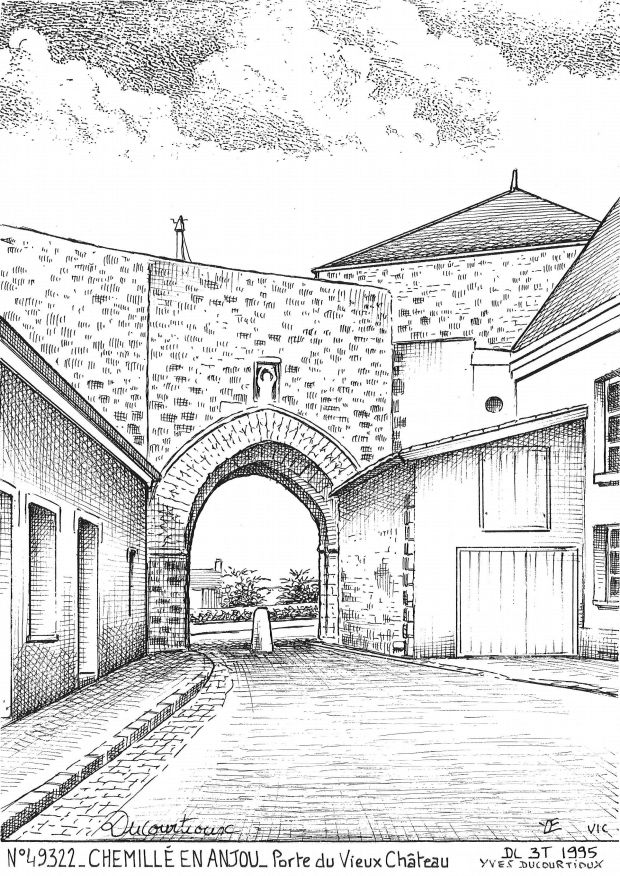 N 49322 - CHEMILLE EN ANJOU - porte du vieux château